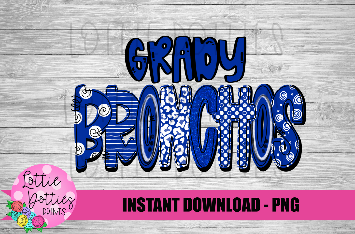 Grady Bronchos PNG - Bronchos sublimation design - Digital Download