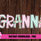 Granna Png - Sublimation File - Instant Download - Digital Download - Floral  Print