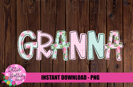 Granna Png - Sublimation File - Instant Download - Digital Download - Floral  Print