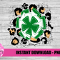 Green Pom PNG - Cheerleader -  Pom Pom  -  sublimation design - Digital Download