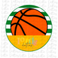 Basketball Circle - PNG - Basketball  - Digital Download - Green and Gold