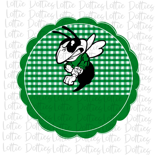 Hornet Scallop Png - Sublimation Design - School Spirit Design - Digital Download