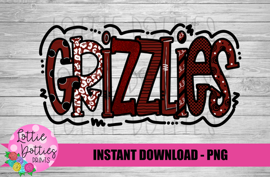 Grizzlies PNG - Grizzlies Sublimation - Digitial Download
