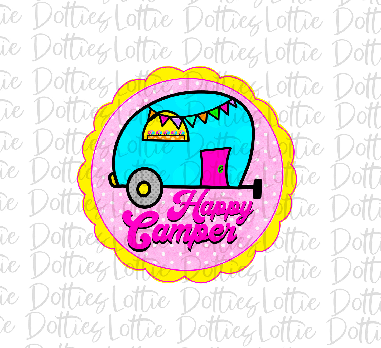 Happy Camper Png - Camping Sublimation Design - Faux Applique _  Glamping - Happy Camper - Digital Download