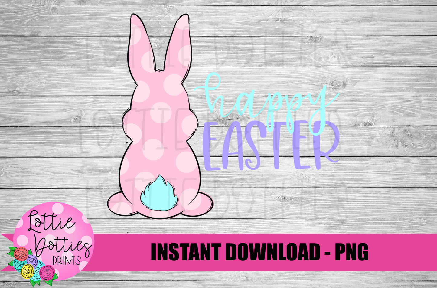 Happy Easter Bunny   PNG - Easter Sublimation - Digital Download