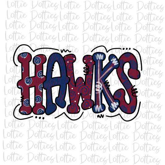 Hawks Png - Mascot  Sublimation Design - Digital Download