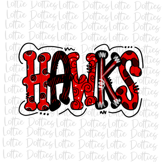 Hawks Png - Mascot  Sublimation Design - Digital Download