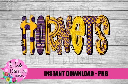Hornets PNG -  Hornets   -  sublimation design - Digital Download