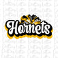 Hornets PNG -  Hornets With Pom  -  sublimation design - Digital Download