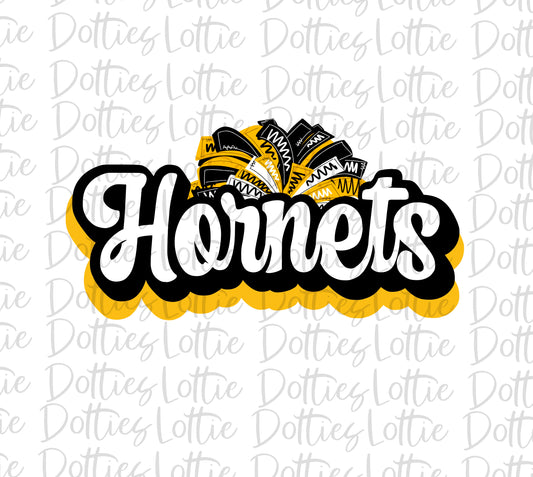 Hornets PNG -  Hornets With Pom  -  sublimation design - Digital Download