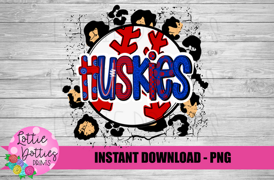 Huskies Baseball PNG - Baseball -  sublimation design - Digital Download