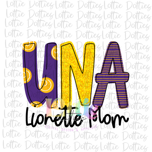 UNA Lionette Mom  PNG - UNA Sublimation - Lions Design