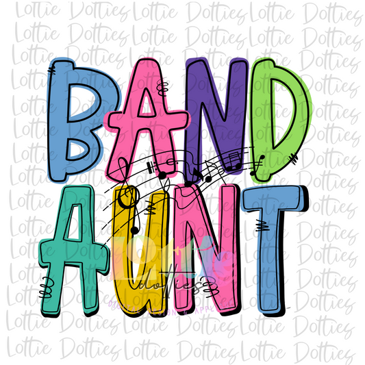 Band Aunt PNG - Band Aunt  Sublimation - Digital Download