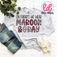 On Fridays We Wear Maroon and Gray   PNG - Maroon and Gray -  Sublimation - Digital Download