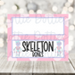 Skeleton Bones Girls Blank PNG - Bag Toppers - Sublimation - Digital Download