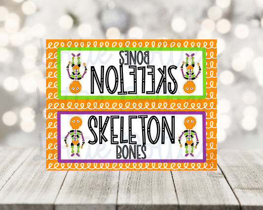 Skeleton Bones PNG - Bag Toppers - Sublimation - Digital Download