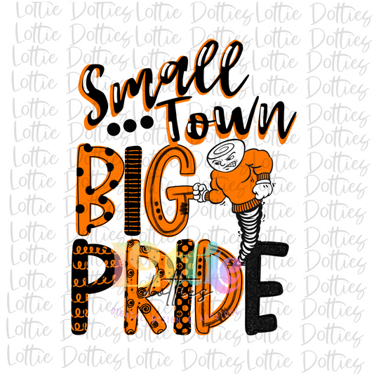 Small Town Big Pride Cyclones  - PNG - Cyclones Sublimation - Digital Download - Orange and Black