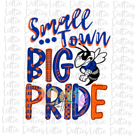 Small Town Big Pride Jackets  - PNG - Jackets Sublimation - Digital Download - Blue and Orange