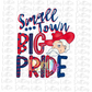 Small Town Big Pride Rebels -  PNG - Sublimation - Digital Download - Navy, Red and White