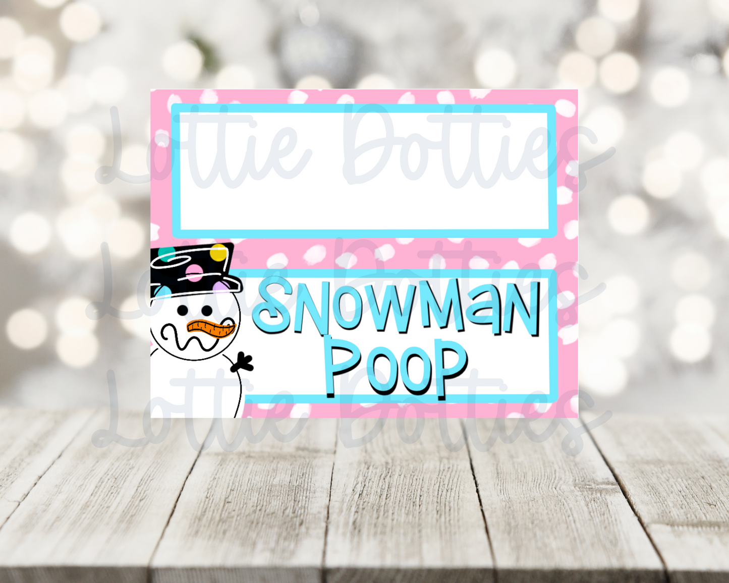 Snowman Poop  Toppers PNG - Bag Toppers  Blank - Sublimation - Digital Download