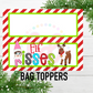 Elf Kisses - PNG - Elf Kisses Bag Topper - Pink Girl Elf - Sublimation - Digital Download