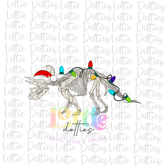 Christmas Dino Bones Png - Christmas Sublimation Design- Digital Download