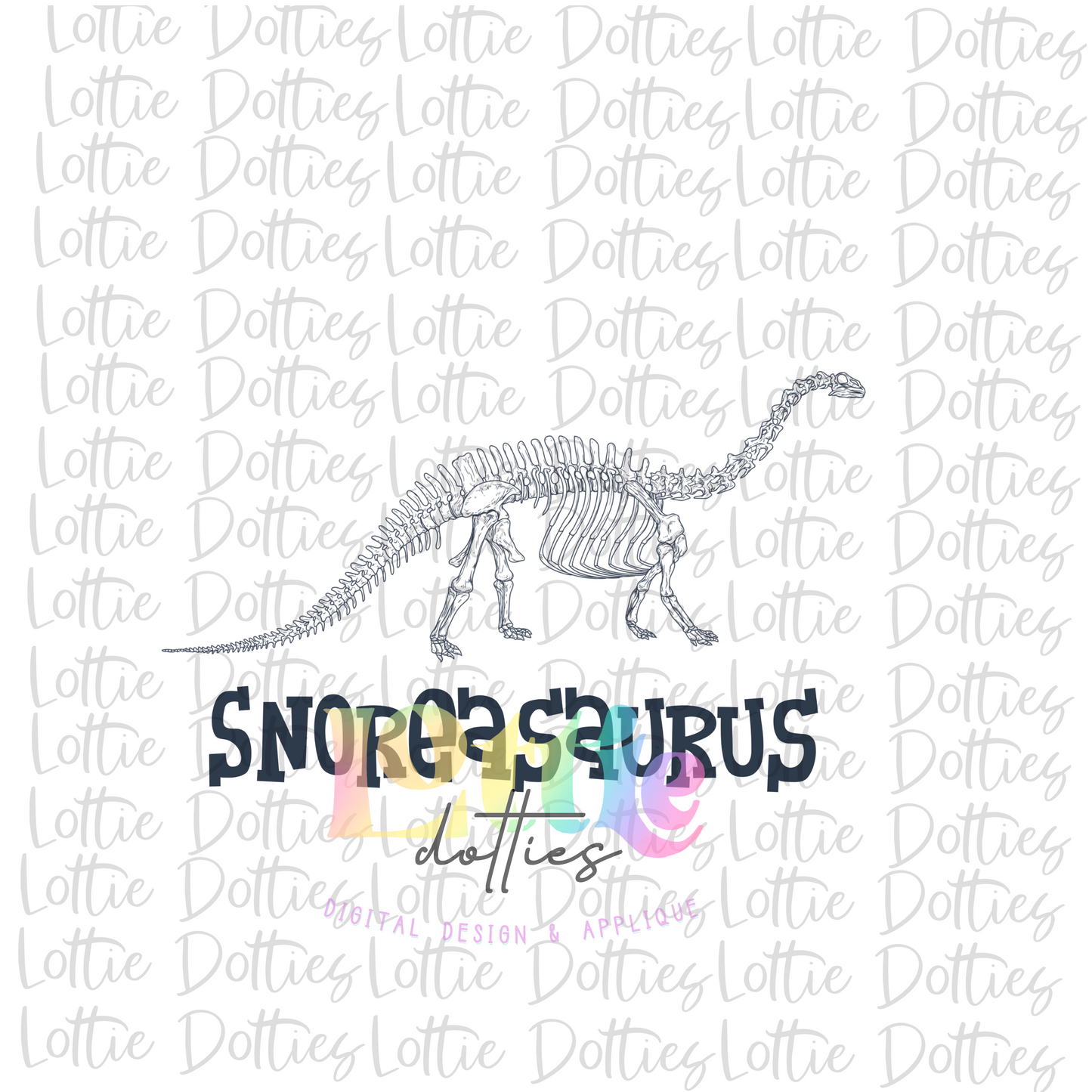 Snoreasaurus PNG - Snoreasaurus Bones - Sublimation - Digital Download