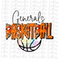 Generals Basketball PNG - Generals Sublimation  - Digital Download