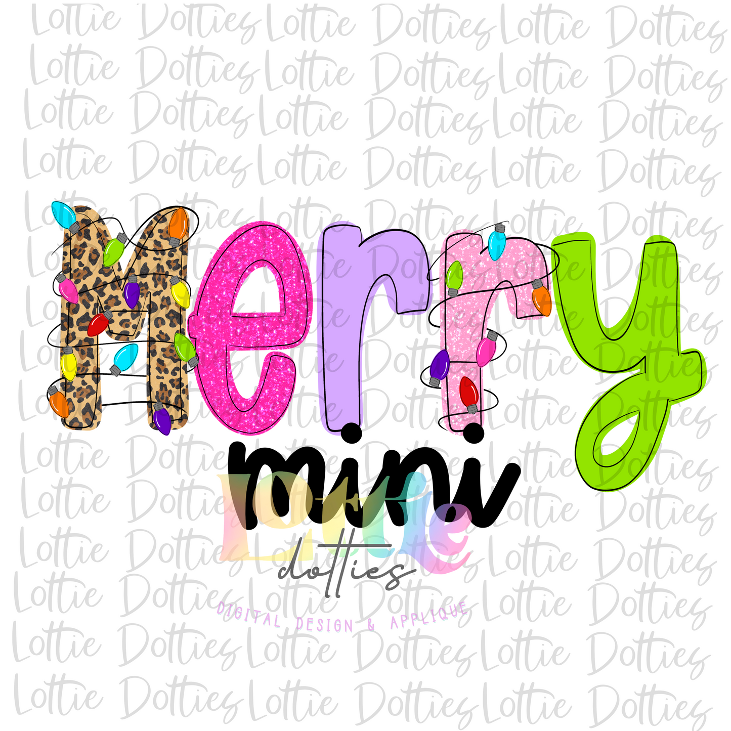 Merry Mini Png - Christmas Sublimation Design- Digital Download