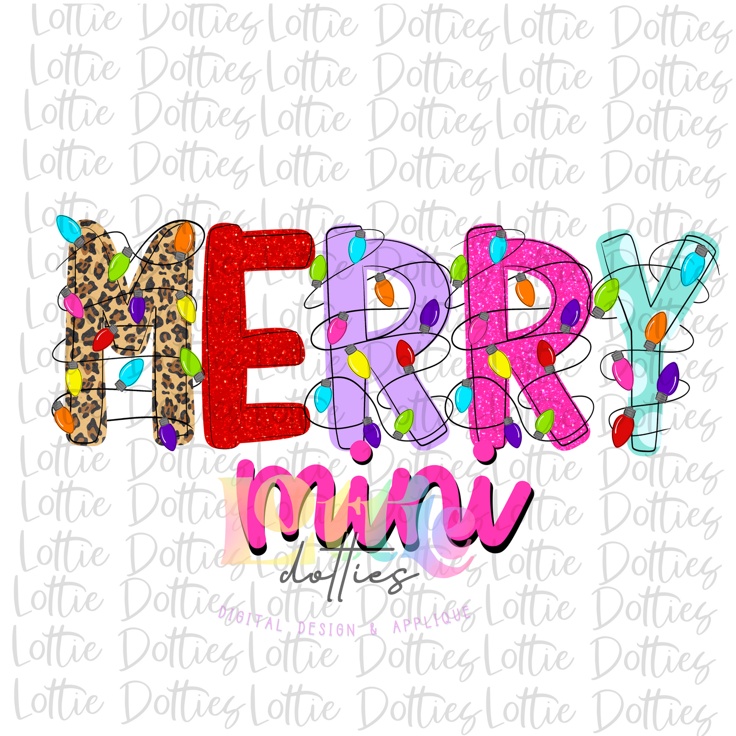 Merry Mini Png - Christmas Sublimation Design- Digital Download