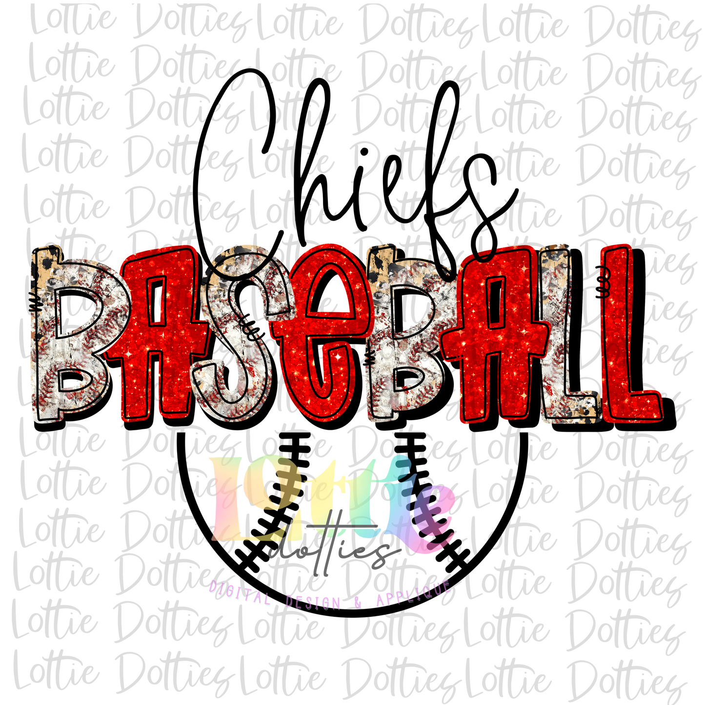 Chiefs Baseball  Png - Chiefs - Sublimation - Digital Download