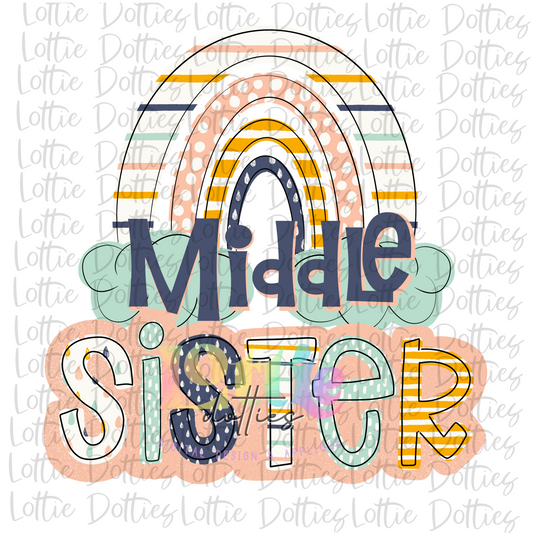 Middle Sister PNG - Middle Sister Sublimation - Digital Download