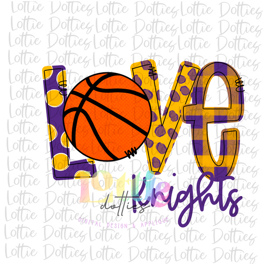 Love Knights  PNG - Knights Sublimation - Digital Download - Blue and Gold