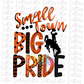 Small Town Big Pride  - PNG - Cowboys and Bronco Sublimation - Digital Download - Orange and Black