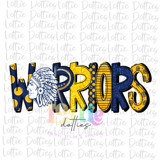 Warriors  Png - Mascot  Sublimation Design - Digital Download