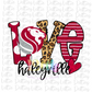 Love Lions PNG - Haleyville Lions -  Sublimation Design - Digital Download