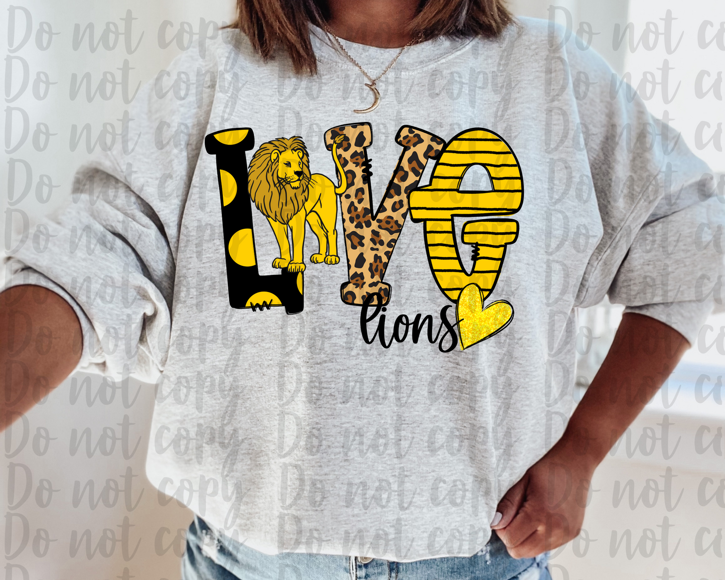 Love Lions PNG - Lions -  Sublimation Design - Digital Download - Yellow and Black