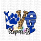 Love Leopard Paw PNG - Leopard Paw Sublimation - Digital Download - Royal