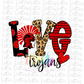 Love Trojans PNG - Trojans Sublimation - Digital Download - Red and Black