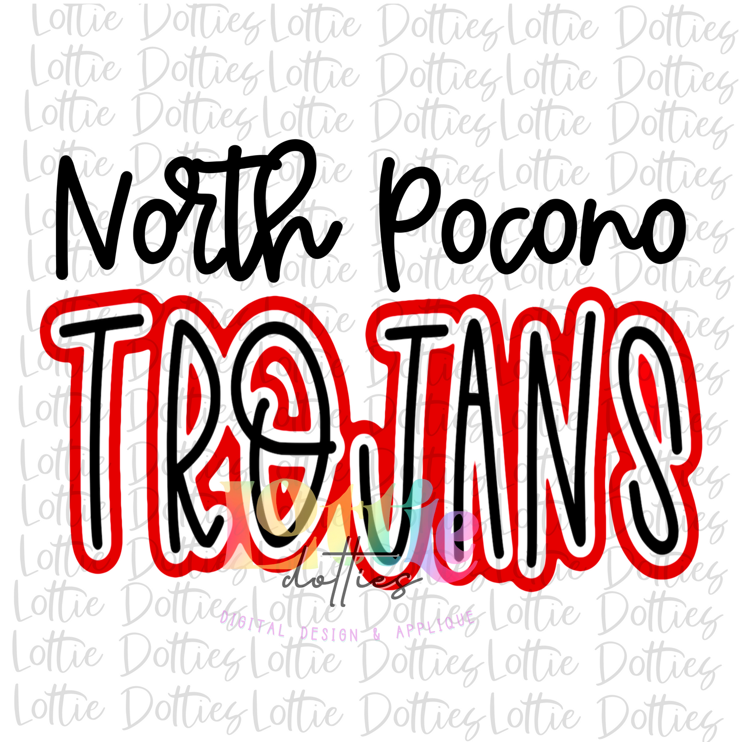 North Pocono Trojans PNG - Sublimation design - Digital Download