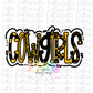 Cowgirls Png  - Cowgirls Sublimation -  Digital Download - Black and Gold