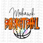 Mohawk Basketball PNG - sublimation design - Digital Download