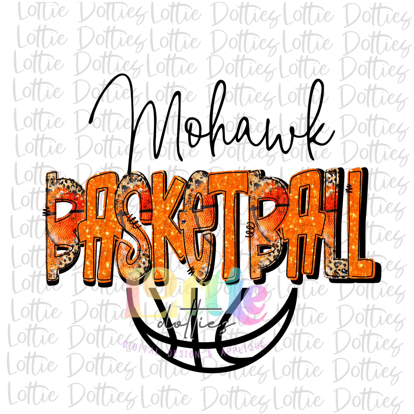 Mohawk Basketball PNG - sublimation design - Digital Download