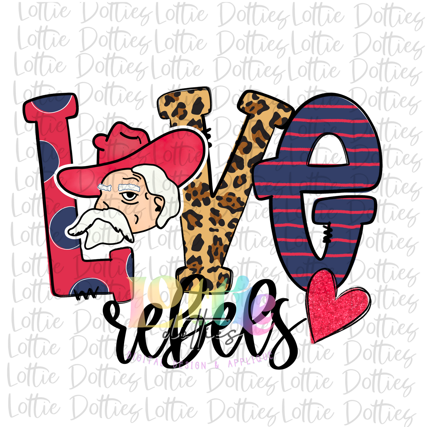 Love Rebels PNG - Rebels Sublimation - Digital Download