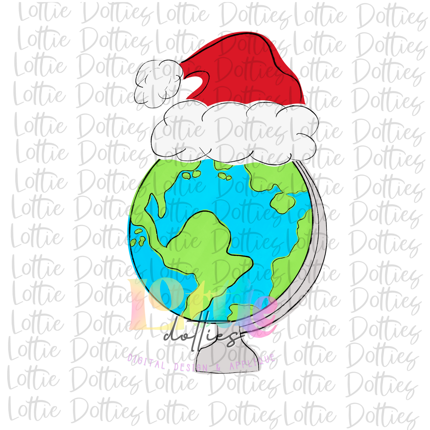 Globe - PNG - Christmas Globe Sublimation - Digital Download