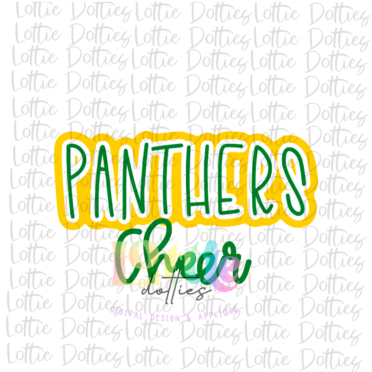 Panthers Cheer PNG - Cheerleader  -  sublimation design - Digital Download