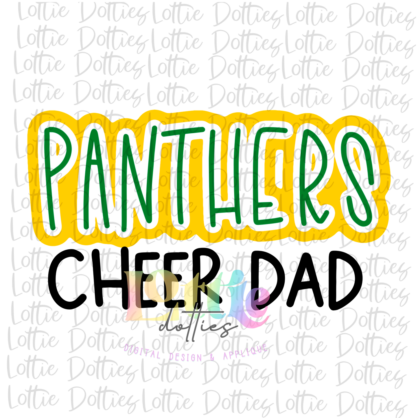 Panthers Cheer Dad PNG - Panthers Sublimation  - Digital Download