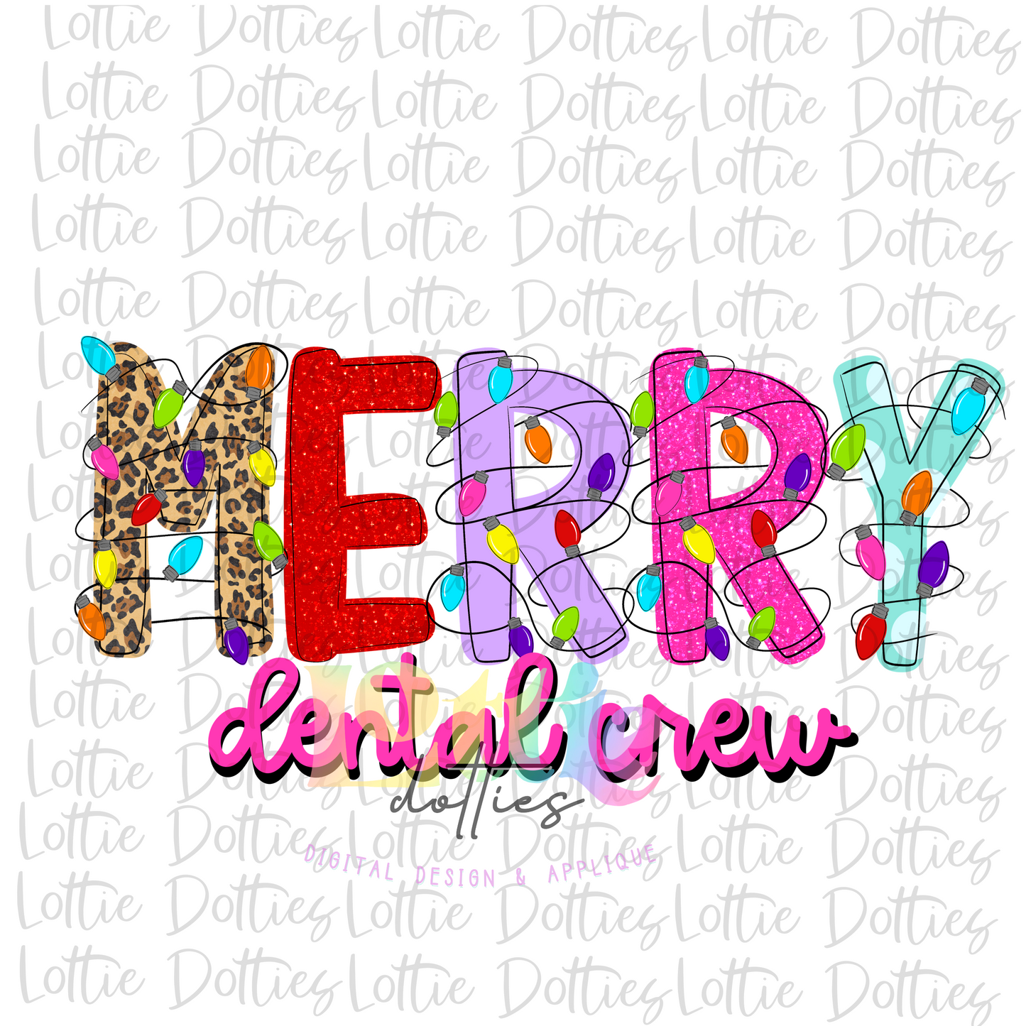 Merry Dental Crew Png - Christmas Sublimation Design- Digital Download