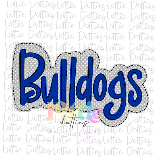 Bulldogs -  PNG - Bulldogs  -  sublimation design - Digital Download - Blue and Gray