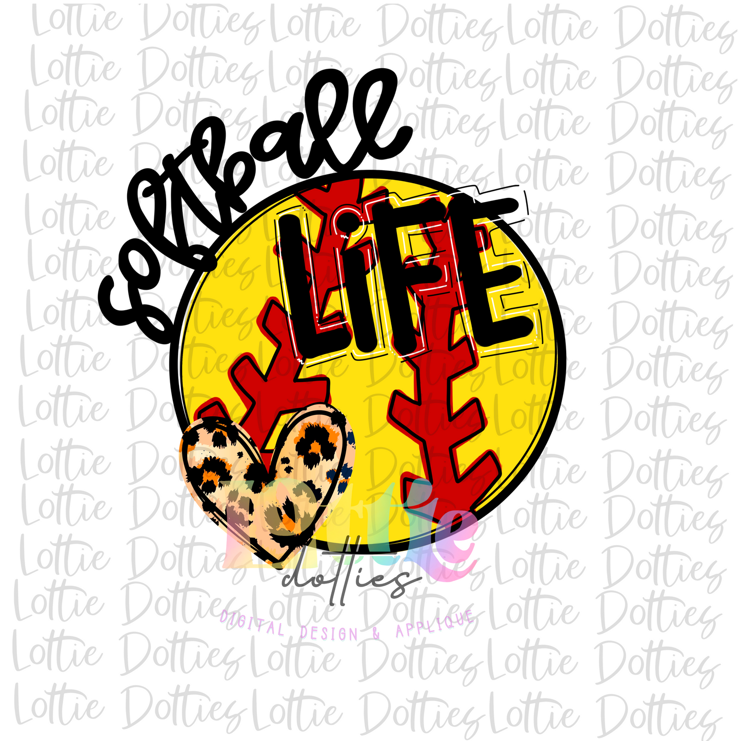 Softball Life  Png  - Softball Sublimation -  Instant Download - Digital Download - Red
